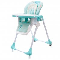 New Baby Jídelní židlička Minty Fox ekokůže a vložka pro miminka
