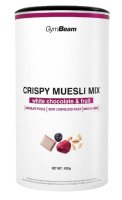 GymBeam Crispy Muesli Mix bílá čokoláda a ovoce 420g