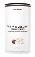 GymBeam Crispy Muesli Mix čokoláda a oříšky 420g