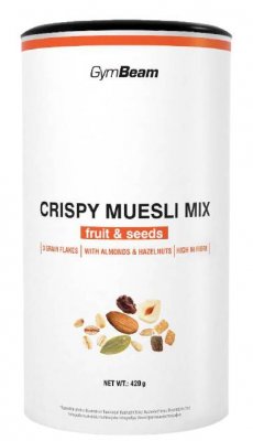 GymBeam Crispy Muesli Mix ovoce a semínka 420g