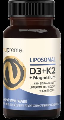 Nupreme Liposomal Vit. D3+K2+Magnesium, 30 kapslí