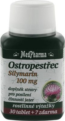 MedPharma Ostropestřec (Silymarin 100 mg) tablety 37