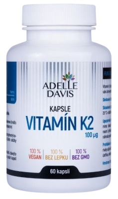 Adelle Davis Vitamín K2 100 mcg 60 kapslí