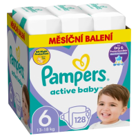 Pampers Active Baby Plenky Velikost 6 X128, 13kg-18kg