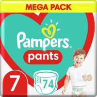Plenkové Kalhotky Pampers Pants Velikost 7 X74ks, 17kg+