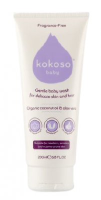 Kokoso Baby Jemný dětský mycí gel na tělo i vlásky bez parfemace 200 ml