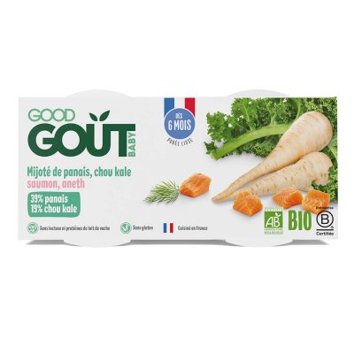 Good Gout BIO Losos s kapustou a pastinákem 2x190g