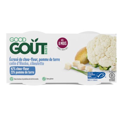 Good Gout BIO Treska pestrá s květákem a brambůrky 2x190g