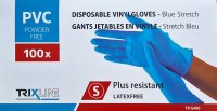 Pharma Activ Jednorázové rukavice syntetické modré bez pudru vel. S 100 ks