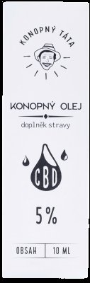 Konopný Táta CBD Konopný olej 5% 10ml