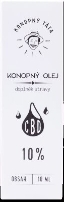 Konopný Táta CBD Konopný olej 10% 10ml