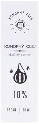 Konopný Táta CBD Konopný olej 10% 10ml
