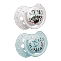 LOVI Dudlík s mini štítkem Wild Soul 0-2m silikonový dynamický, chlapec 2ks