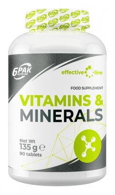 6Pak Nutrition Vitamins Minerals 90 tablet