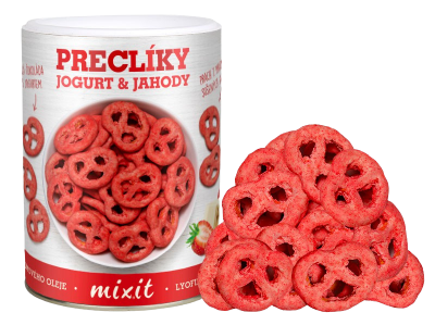 Mixit preclíky Jogurtová čokoláda s jahodami 250g