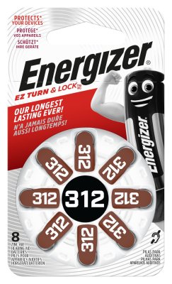 Energizer 312 DP-8 Baterie do naslouchadel 8ks