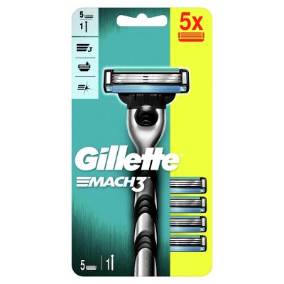 Gillette Mach3 Strojek + 5 hlavic