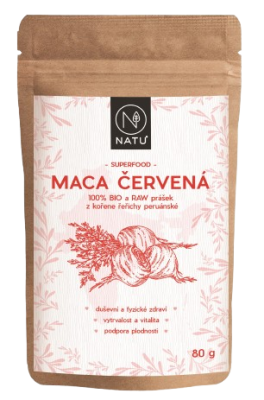 NATU Maca červená BIO prášek 80 g