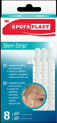 3M Spofaplast 801 Steri-Strip náplasťové stehy 8 ks 3M Spofaplast 801 Steri-Strip náplasťové stehy 8 ks