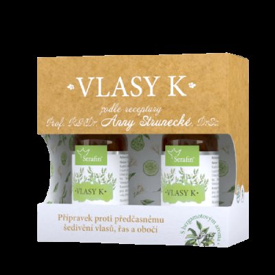 Serafin - byliny s.r.o. Vlasy K - proti předčasnému šedivění 2x50ml