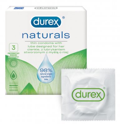 Durex Naturals Kondomy 3ks