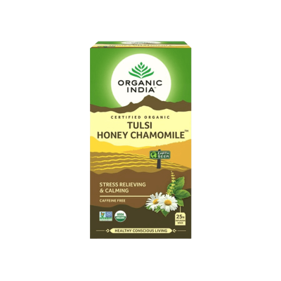 Organic India Tulsi s medem a heřmánkem 25 sáčků