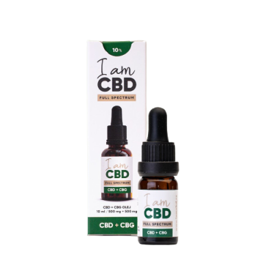 I am CBD Full Spectrum CBD 5 % a CBG 5 % konopný olej 10ml