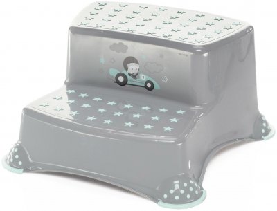Dvojstupínek k WC/umyvadlu "Racer", Grey/Mint 1ks