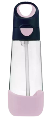 B.box Lahev na pití s brčkem indigo/růžová 600ml