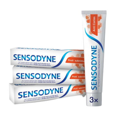 Sensodyne Trio zubní pasta proti zubnímu kazu 75ml 3ks