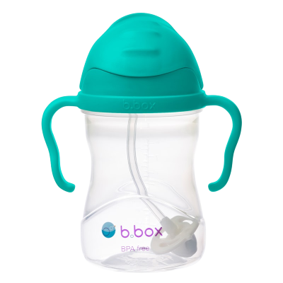 B.box Hrneček s brčkem, Nefritově zelený 240ml