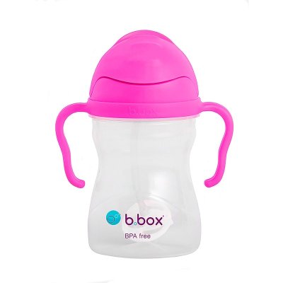 B.box Hrneček s brčkem, Růžový 240ml