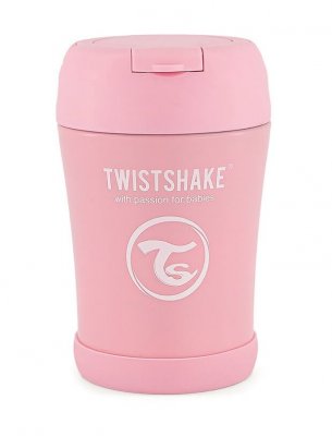 Twistshake Termoska na jídlo 350ml Pastelově růžová