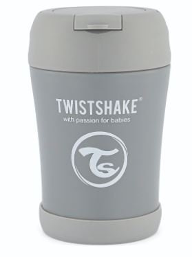 Twistshake Termoska na jídlo 350ml Pastelově šedá