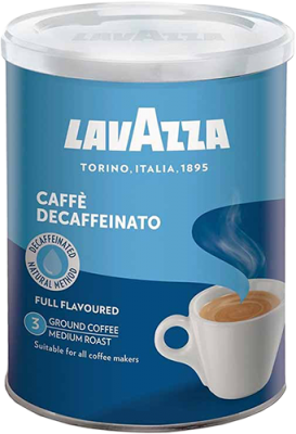 Lavazza Caffè Decaffeinato (bez kofeinu) - mletá káva v dóze, 250g