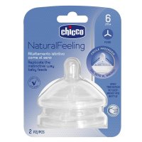 Chicco dudlík na láhev Natural Feeling silikon na kaši 2 ks V001515