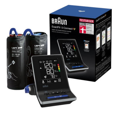 Braun Exactfit 5 connect BUA6350, ramenní tlakoměr s funkcí Bluetooth