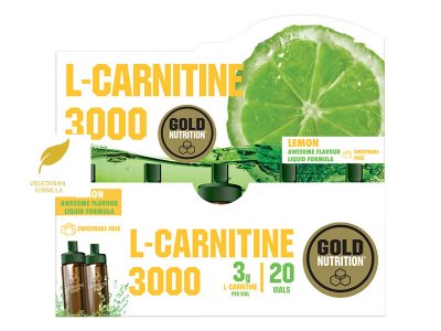 GoldNutrition L-Carnitine 3000 mg citron 20 ampulí