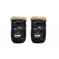 7AM Rukavice na kočárek Black Polar