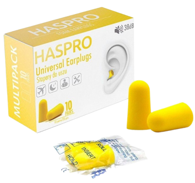 Haspro Multi10 špunty do uší, žluté 10 párů