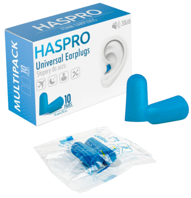 Haspro Multi10 špunty do uší, modré 10 párů