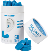 Haspro Tube50 špunty do uší, modré 50 párů