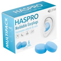 Haspro Mold6 silikonové špunty do uší, modré 6 párů Haspro Mold6 silikonové špunty do uší, modré 6 párů