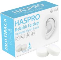 Haspro Mold6 silikonové špunty do uší, bílé 6 párů Haspro Mold6 silikonové špunty do uší, bílé 6 párů