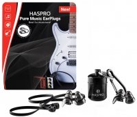Haspro Pure Music špunty do uší pro muzikanty, černé S/M 2 páry 2 x 2 ks