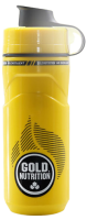 GoldNutrition Sportovní termo láhev s pítkem, žlutá, 500ml