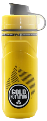 GoldNutrition Sportovní termo láhev s pítkem, žlutá 500 ml