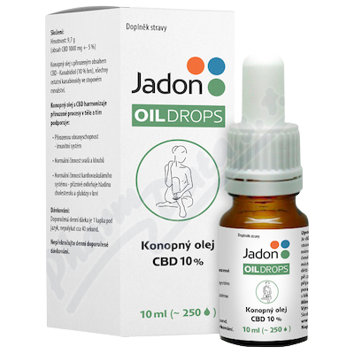 Jadon oil drops konopný olej CBD 10% 10ml Jadon oil drops konopný olej CBD 10% 10ml