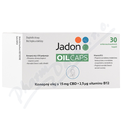 Jadon oil caps CBD s konopným olejem 15mg CBD+B12 30 kapslí Jadon oil caps CBD s konopným olejem 15mg CBD+B12 30 kapslí