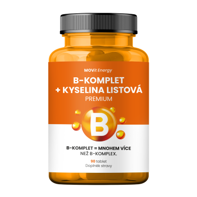 MOVit B-Komplet + Kyselina listová PREMIUM 90 tablet